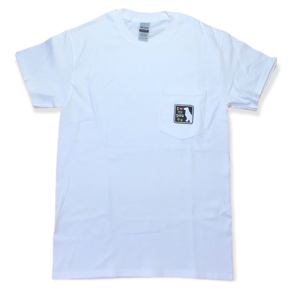 NWT Wool + Pepper Co. I Love My Dog Unisex Pocket Tee